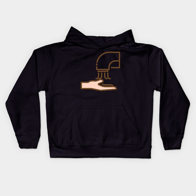 Hand Dryer 5 Kids Hoodie by FLOWER--ART